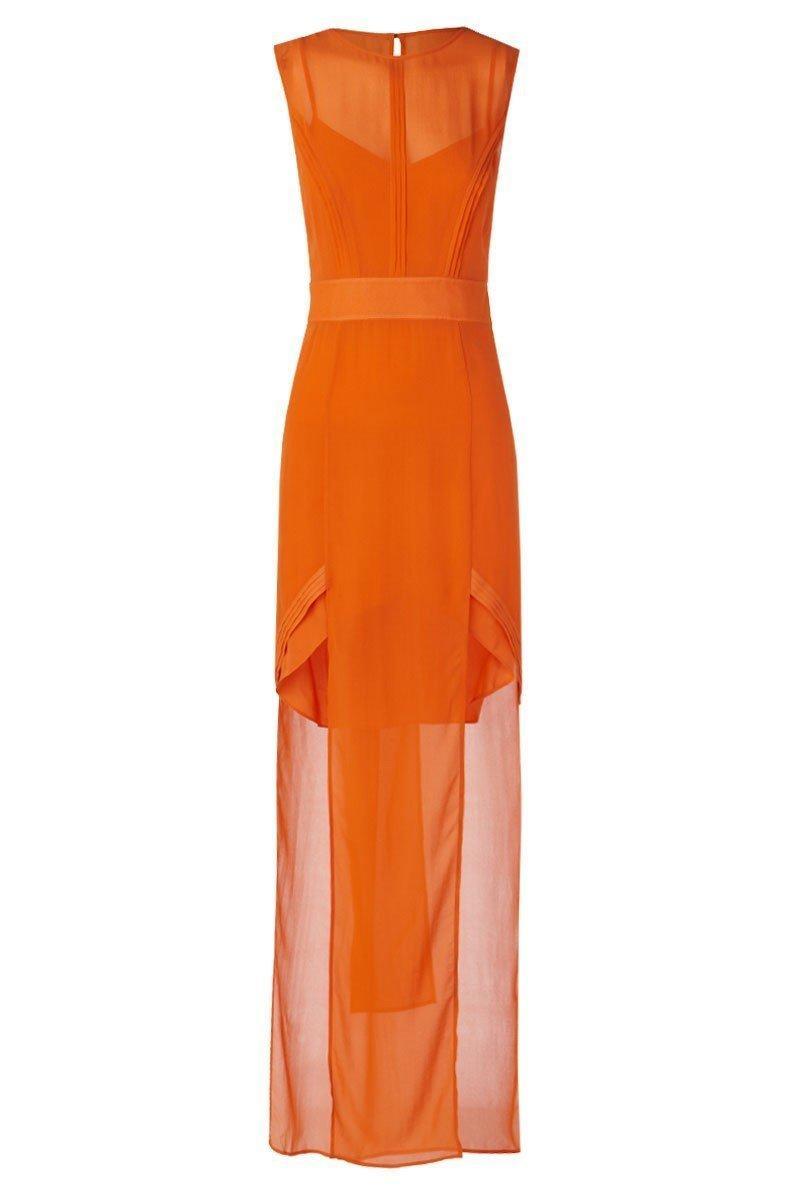 Sass and Bide Sheers Orange Silk Dress Size 10 photo 4