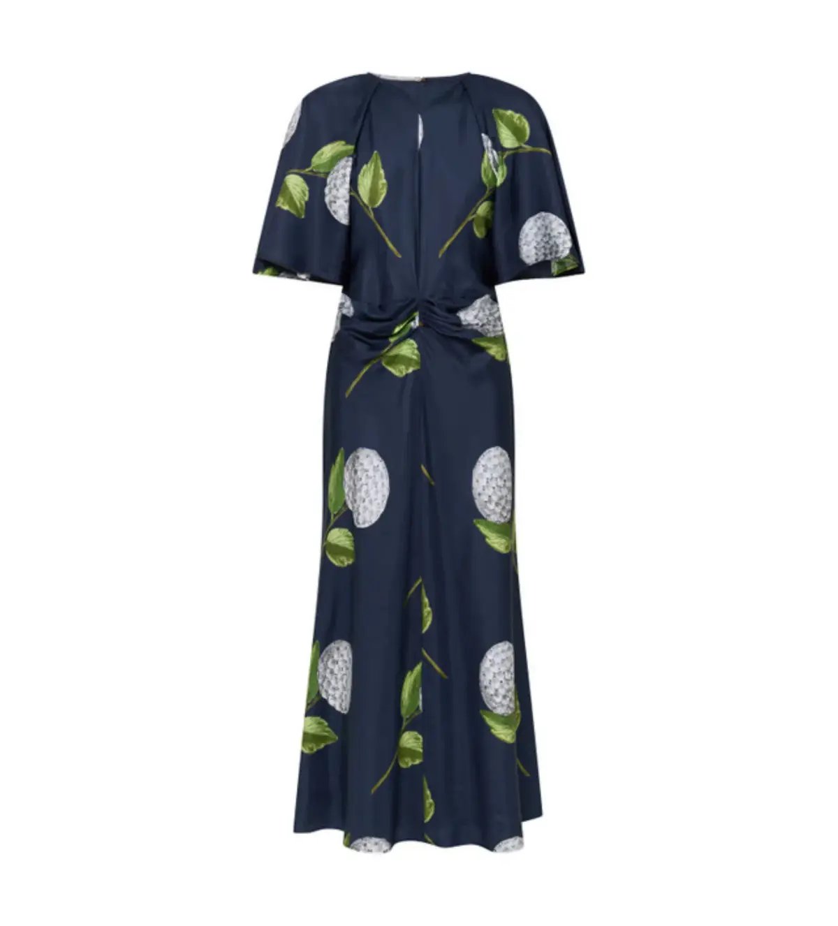 Oroton Snowdrop Print Midi Dress North Sea Size 14 photo 5