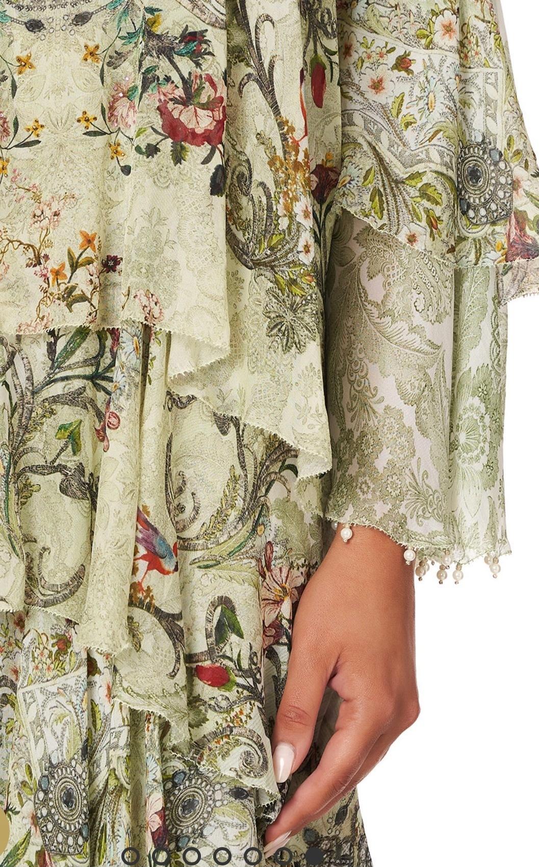 Camilla Brick Lane Beauty Asymmetrical Ruffle Dress Print Size 14 photo 4