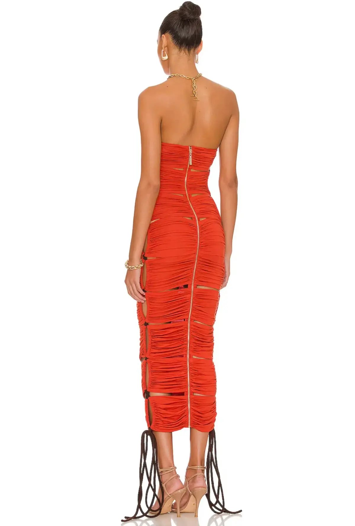 Bronx and Banco Rafaelly Dress Orange Size AU 6 photo 3