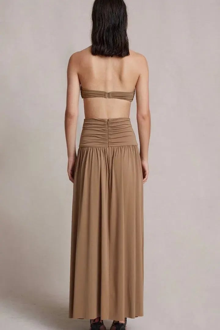 Bec & Bridge Vixen Bandeau and Maxi Skirt Set in Sepia Brown Size AU 8 photo 3