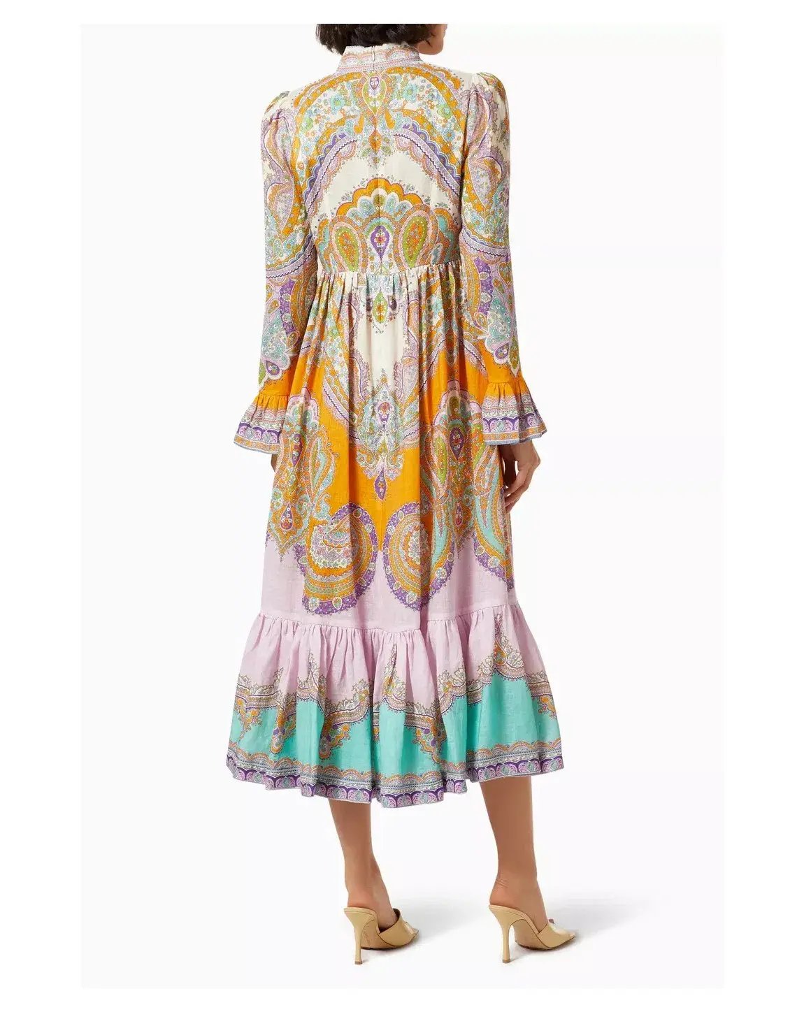 Zimmermann Lola Paisley Midi Dress Daisy Paisley Size 2 / Au 12 photo 3