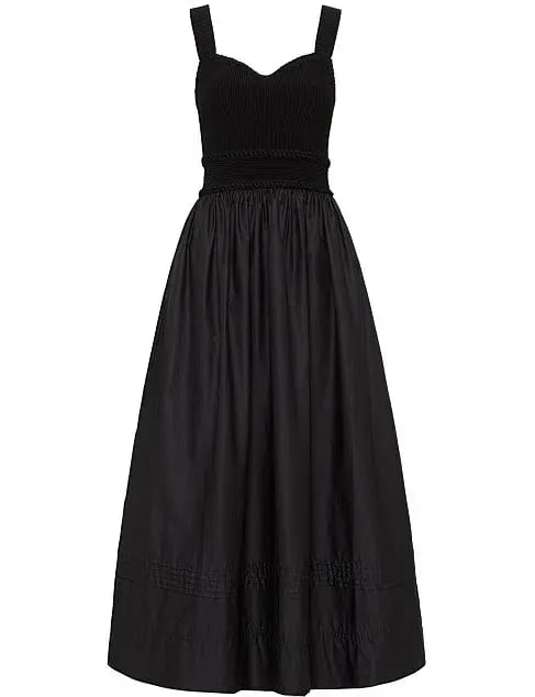 Aje Romarin Black Midi Knit Bodice Dress Size AU 4 photo 2