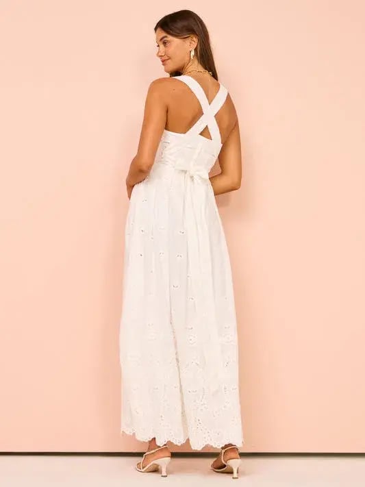 Hansen & Gretel Tulsa Maxi Dress In White Jasmine Size XL / AU 14 photo 3