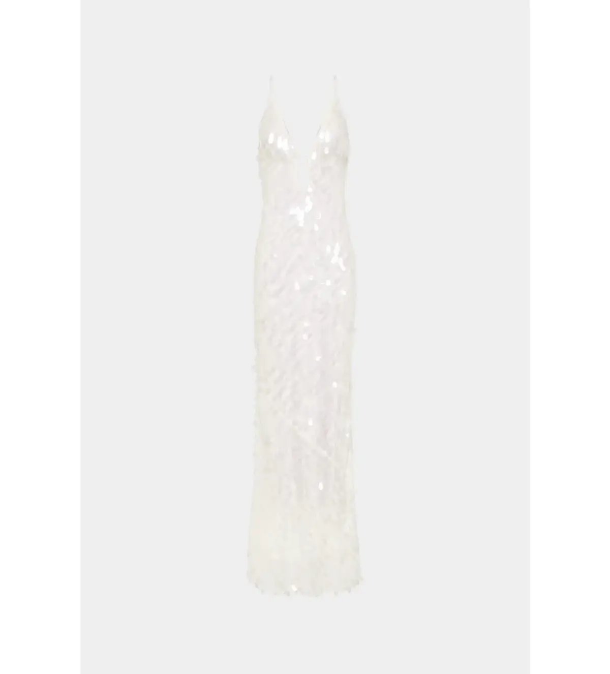 Misha Sapphire Sequin Maxi Dress in Ivory Size 8/S photo 4
