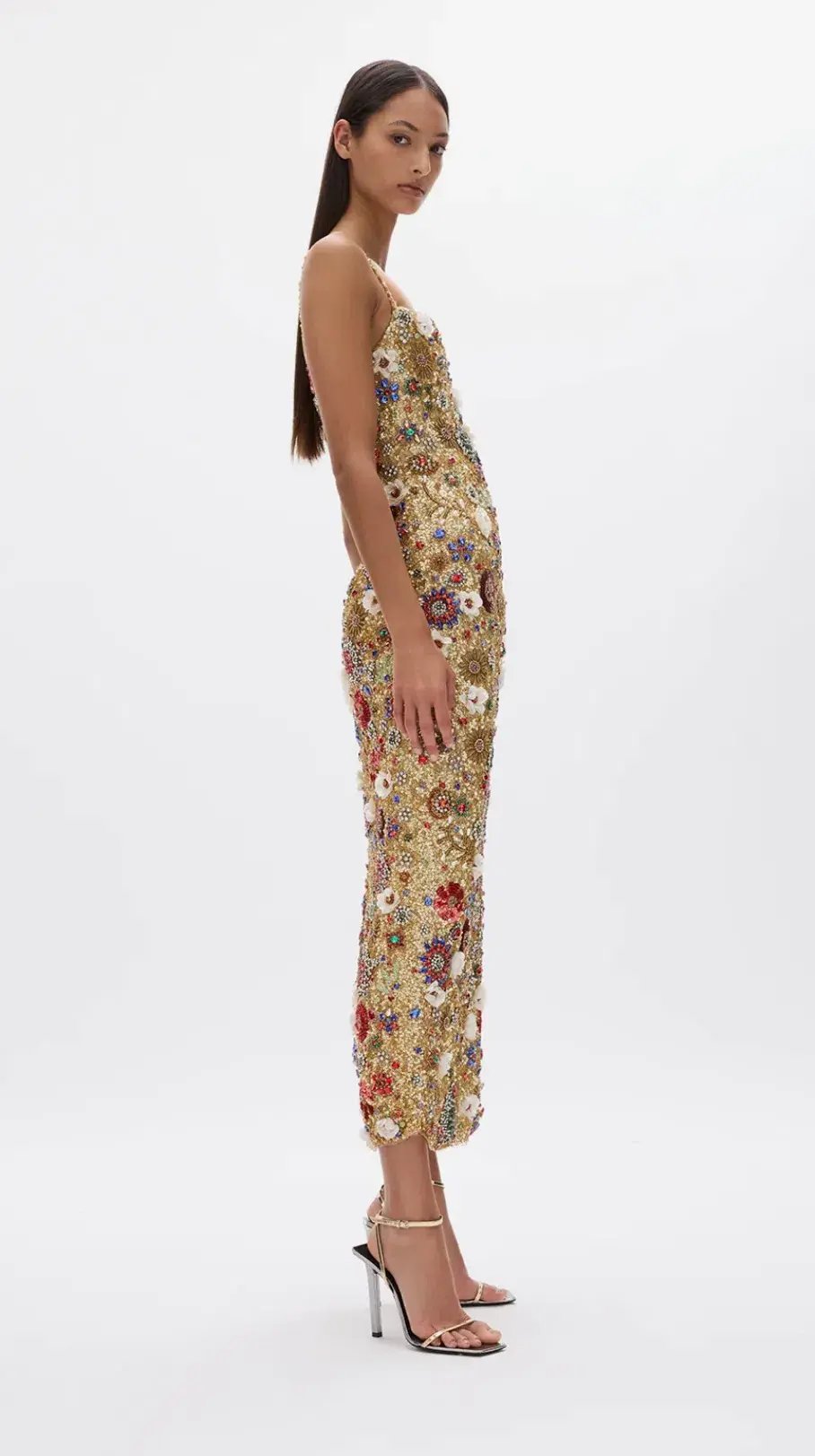 RACHEL GILBERT FRANCESCA GOWN DRESS GOLD SIZE 1 AU 8 photo 3