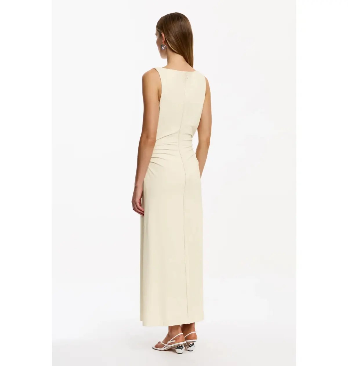 Significant Other Shelby Maxi Dress Beige Size 8 photo 3