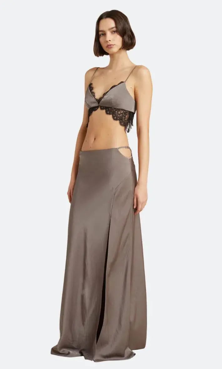 Bec & Bridge Camille Top Size 10 and Maxi Skirt Size 8 Set Pewter Silver photo 2