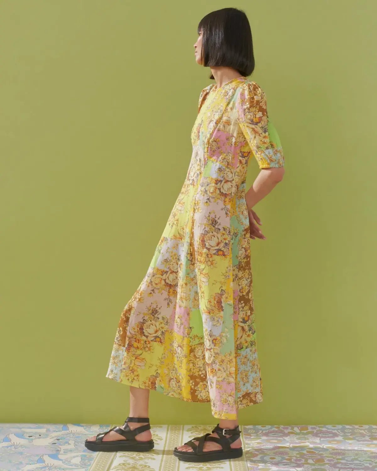 Alémais Matilde Midi Dress Floral Size 12 photo 4