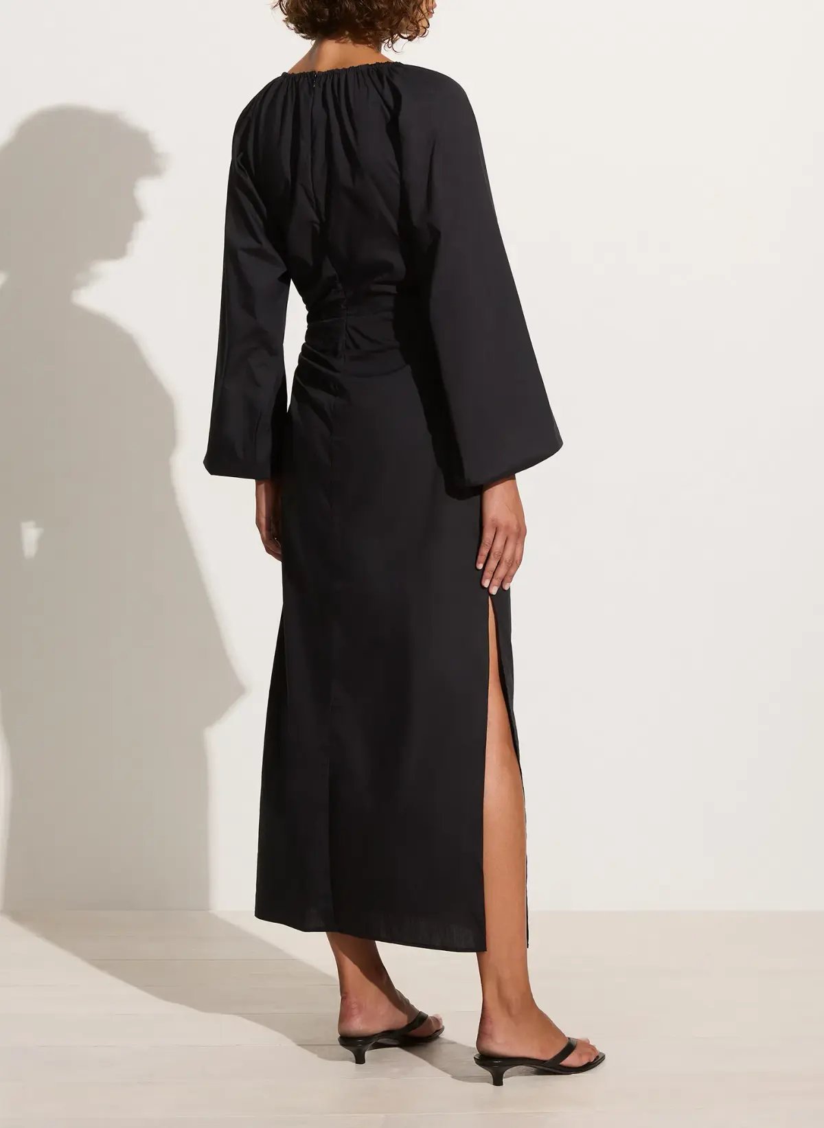 Faithfull The Brand De Deus Midi Dress Black Size AU 8 photo 3