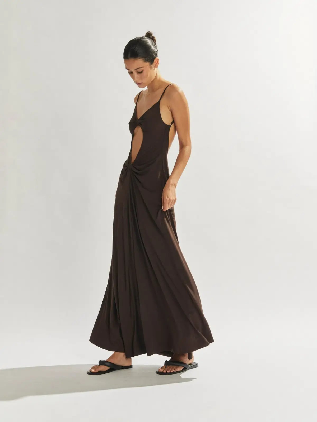One Mile Sammy Maxi Dress in Brown Size AU 8 photo 2