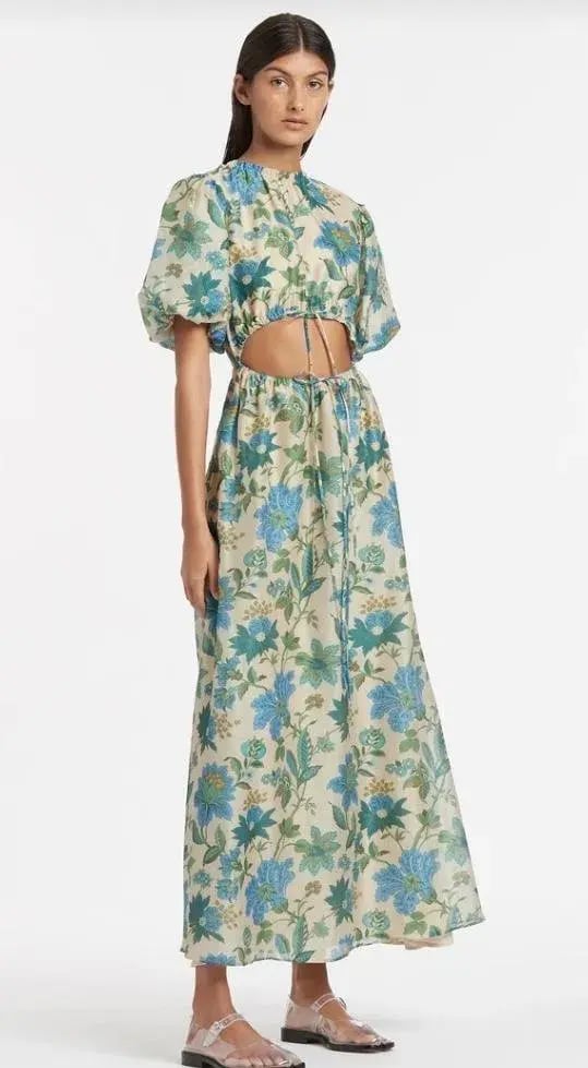 Sir The Label Celia Puff Sleeve Midi Dress Size 8 photo 3