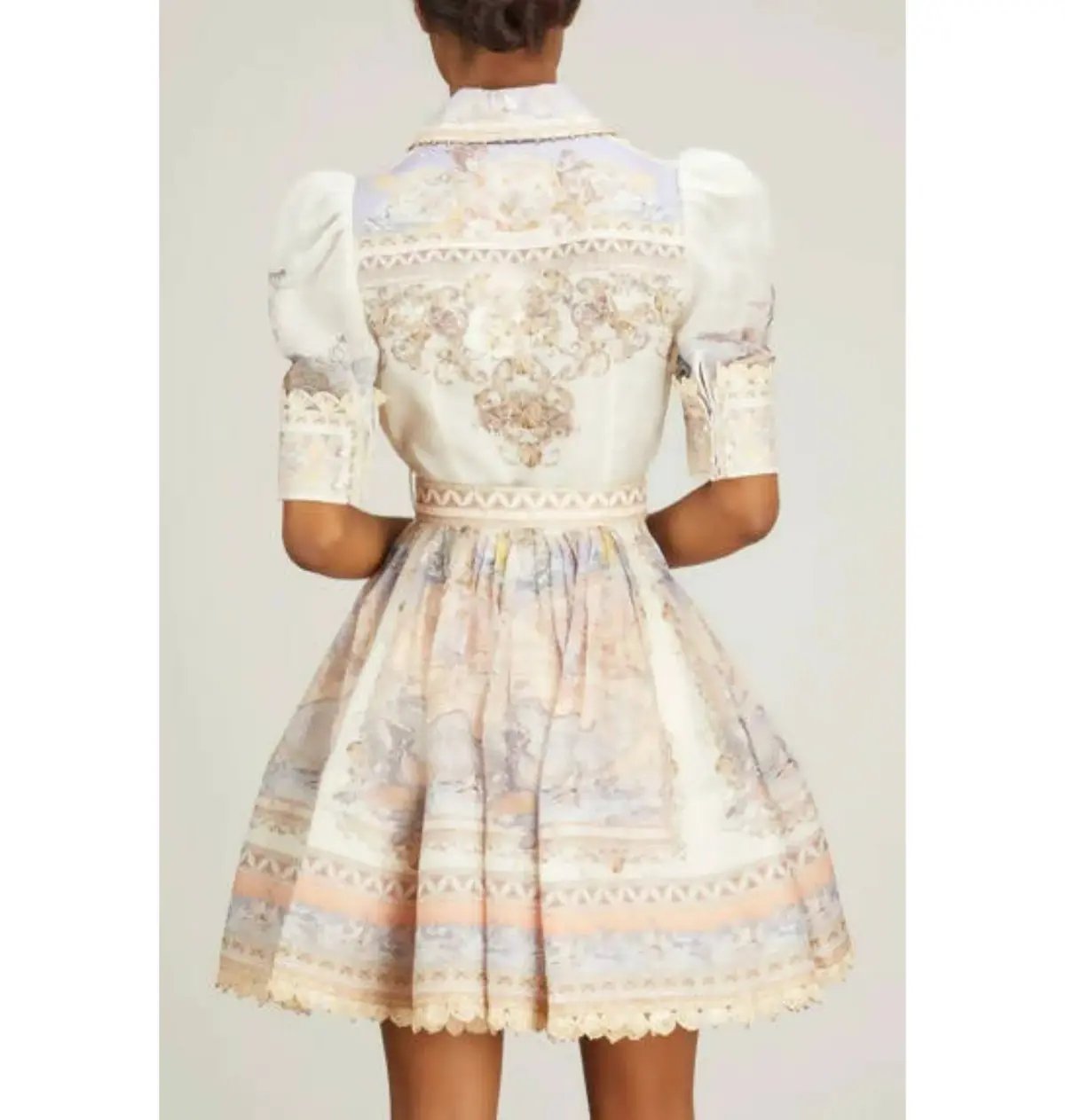 Zimmermann High Tide Mini Shirt Dress in Odyssey Print Size 3 / Au 14 photo 3