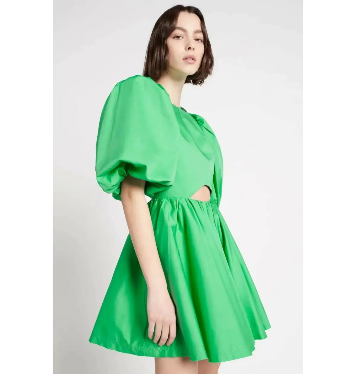 Aje Colette Abstract Cut Out Mini Dress Green Size AU 6 photo 2