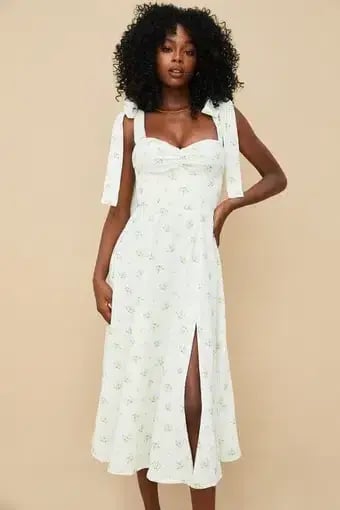 House Of CB Alicia Ivory Floral Midi Sundress White Size XS / AU 6 photo 5