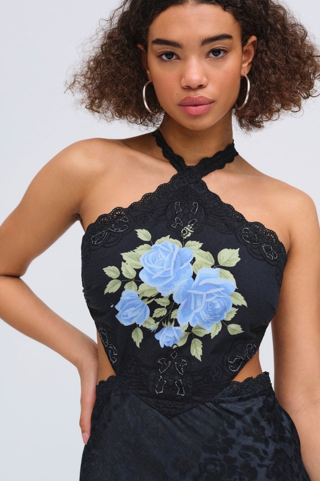 FOR LOVE & LEMONS MATHILDE MAXI DRESS - BLACK photo 3