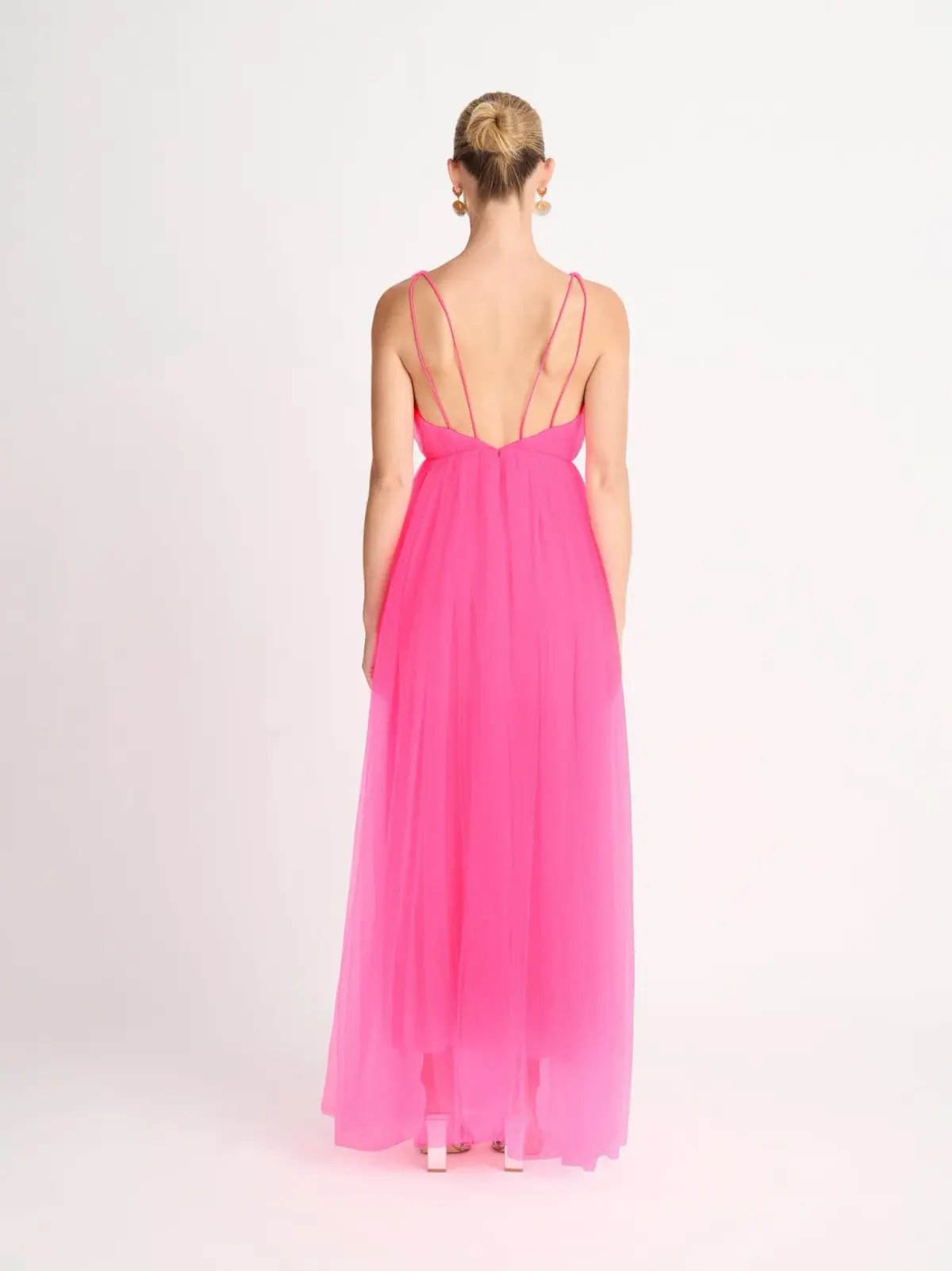 Sheike Imogen Maxi Dress Neon Pink Size 16 photo 3