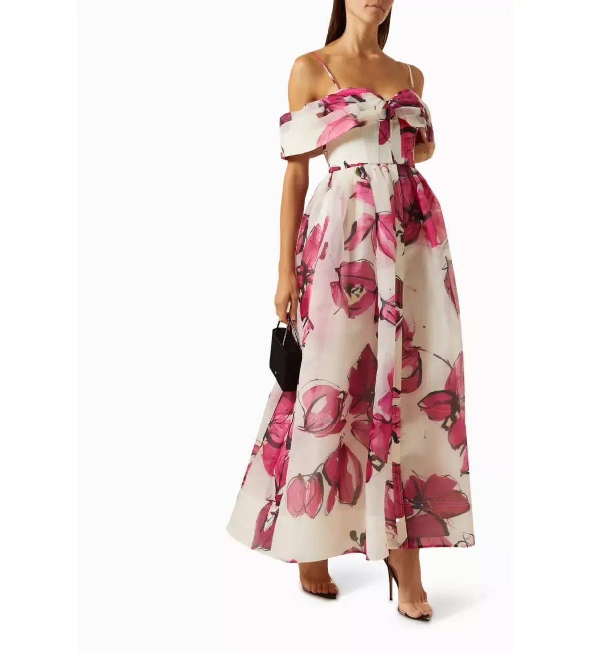 Aje Cordelia Corseted Maxi Dress Falling Florals Size AU 10 photo 4