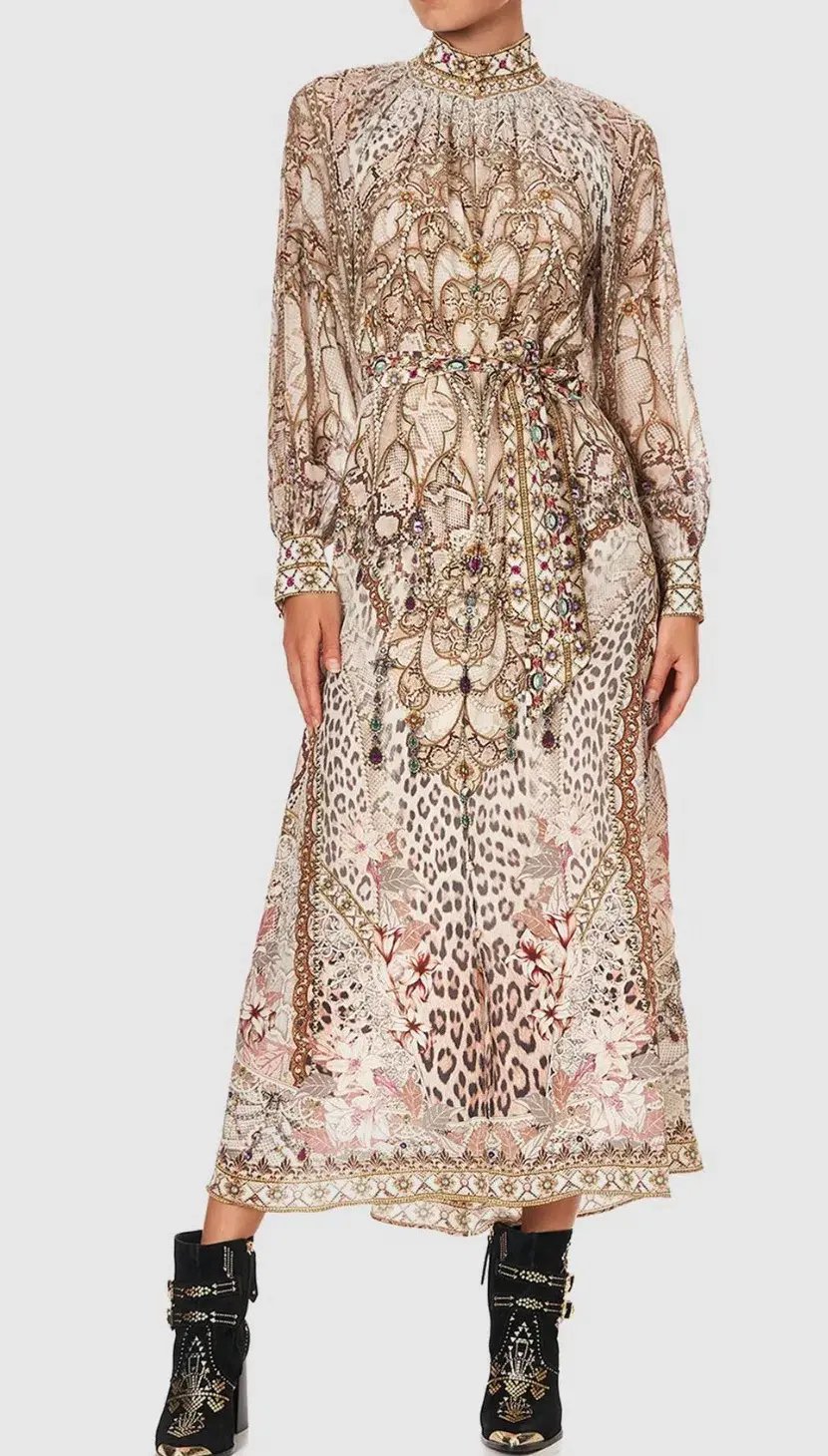 Camilla All is Nouveau Raglan Sleeve Midi Shirt Dress Print Size L photo 2