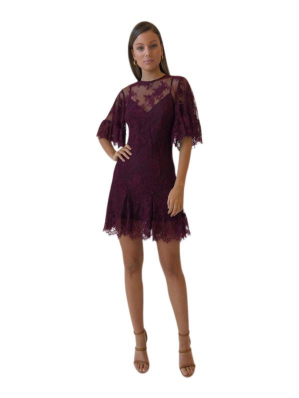 Talulah Blind Love Mini Dress Burgundy Size 6 photo 2