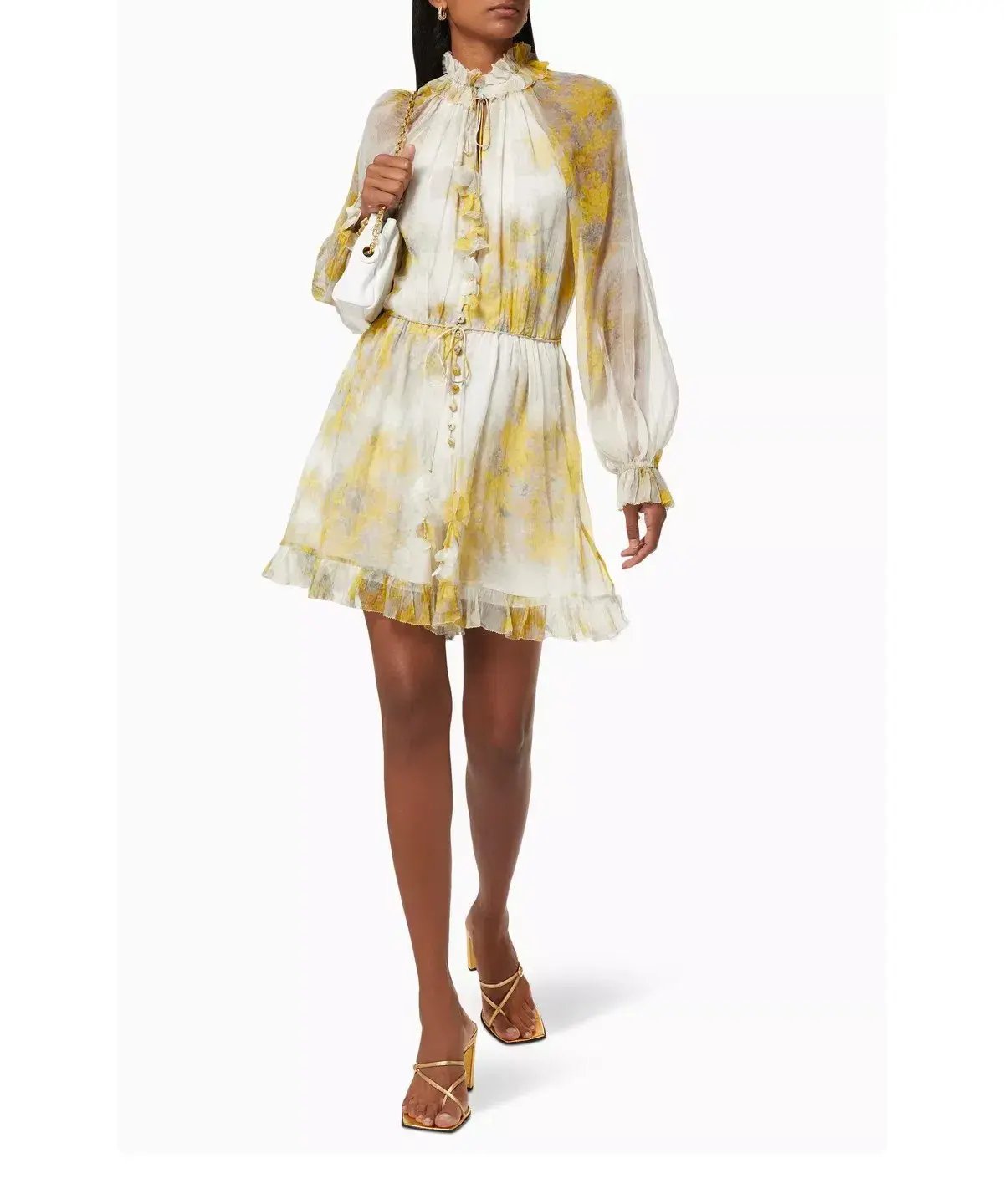Zimmermann Botanica Wattle Playsuit Yellow Floral Size 10 photo 2