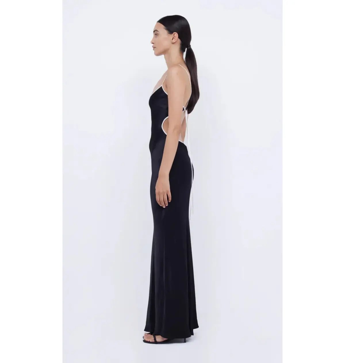 Bec & Bridge Cedar City Maxi Dress Black/Ivory Size AU 8 photo 2