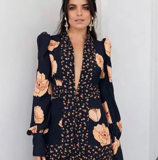 Acler Elton Dress Poppy Mix Print Size 10 photo 2