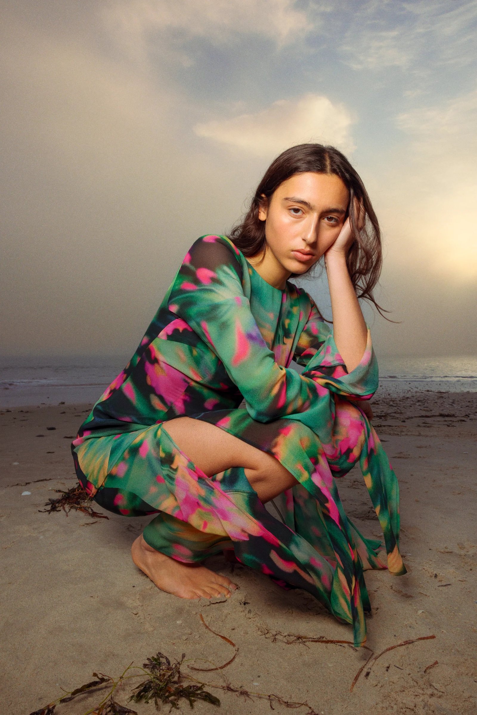 THE WOLF GANG GISELLE MAXI DRESS - VERDE BLUR photo 6