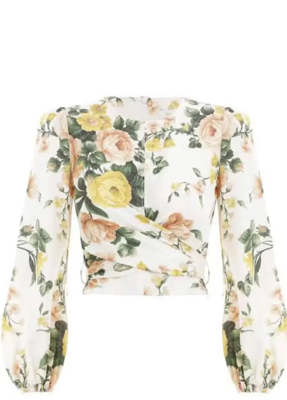Zimmermann Zippy Wrap Bodice & Crop Flare Set Floral Size 1 / AU 10 photo 4