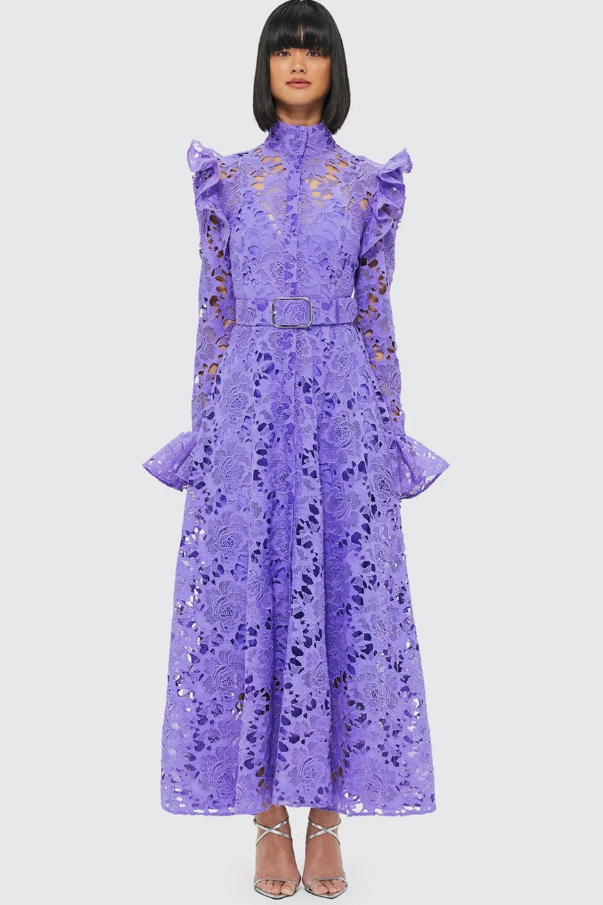 Leo Lin Aliyah Butterfly Sleeve Midi Dress photo 5