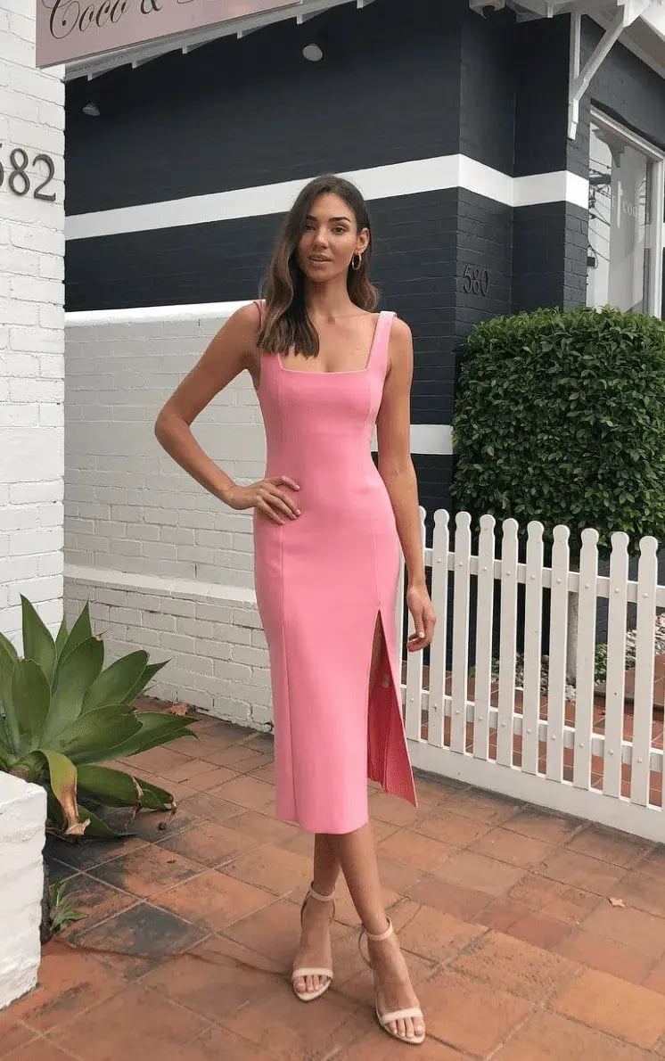 Bec & Bridge Hibiscus Islands Midi Dress Pink Size 6 photo 2