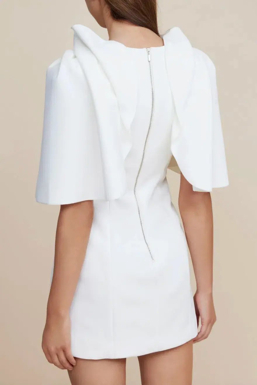 Acler Gwynne Dress in Cream Size AU 8 photo 4