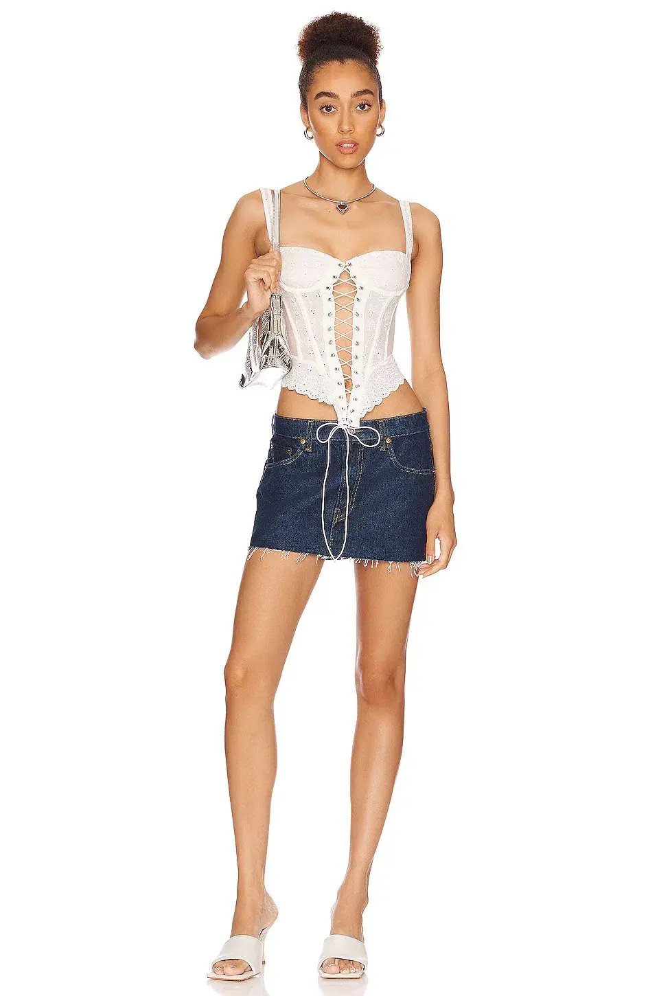 Miaou Deville Corset in White Size 8 photo 3