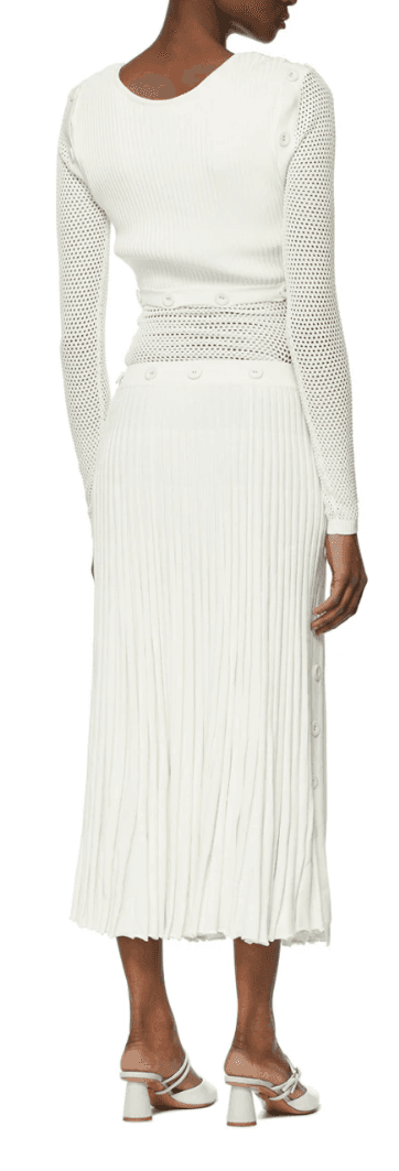 Christopher Esber  Deconstructed Knit Dress White Size 8 photo 3