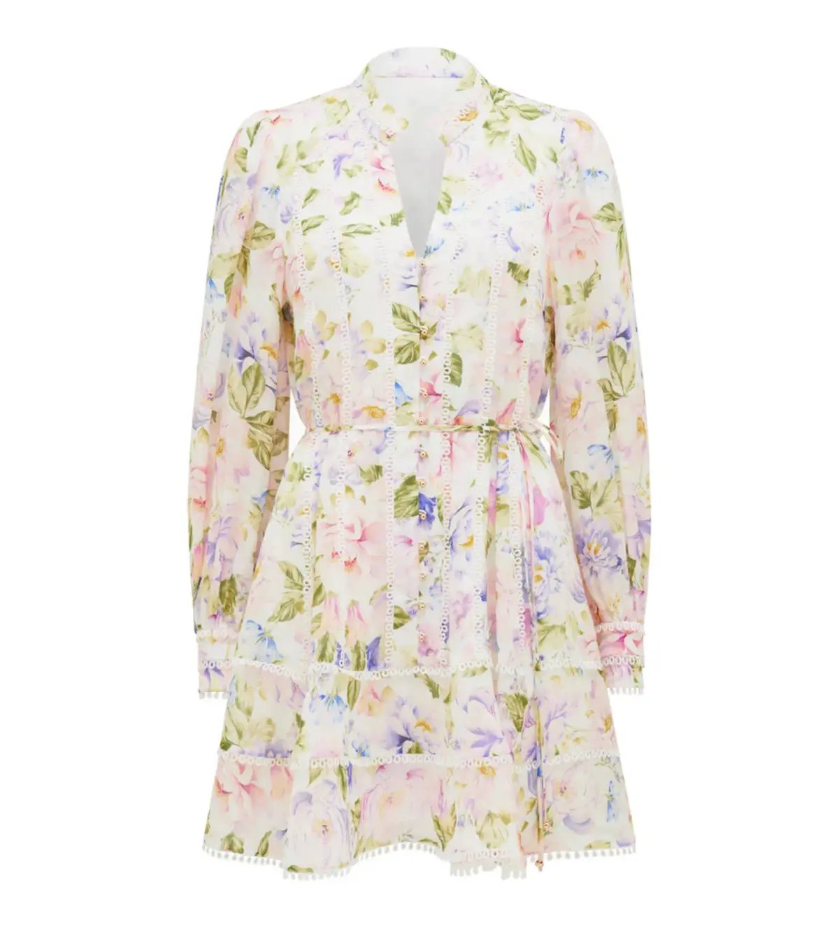 Forever New Vanessa Trim Skater Dress Light Floral Print Size 6 photo 4