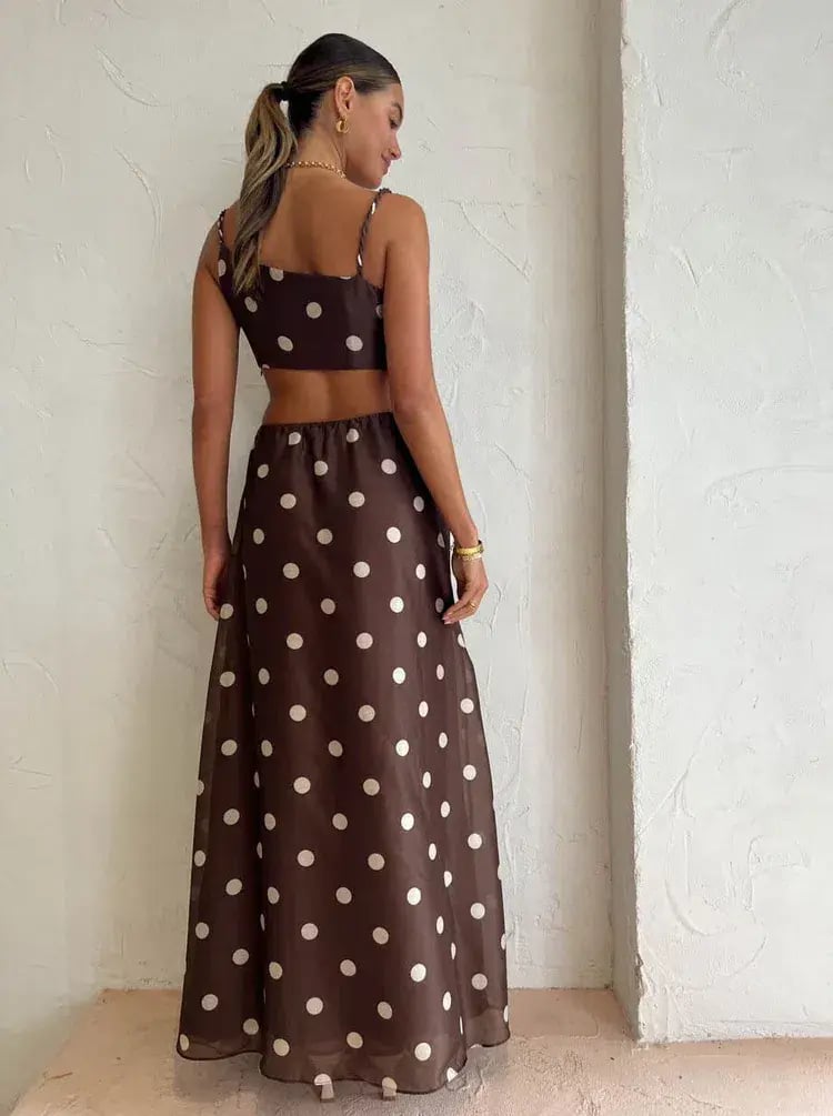 Sir The Label Vivi Asymmetrical Cut Out Dress in Marlon Polka Dot Size 0/ AU 6 photo 2