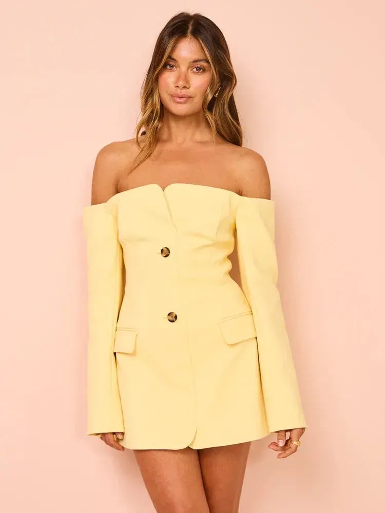 Sir the Label Sandrine Tailored Mini Dress in Limone Size 1 / AU 8 photo 2