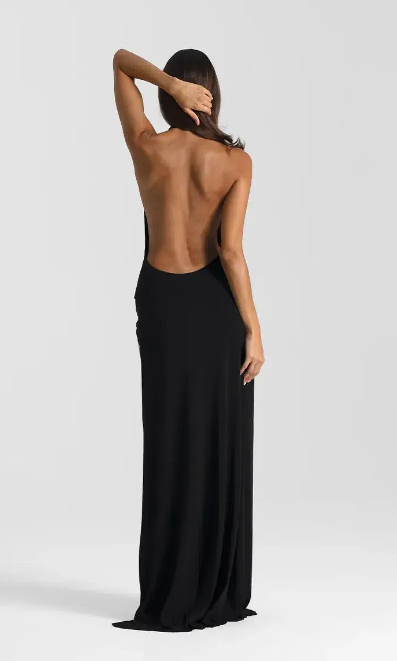 Natalie Rolt Winona Gown Maxi Black Size AU 6 photo 2