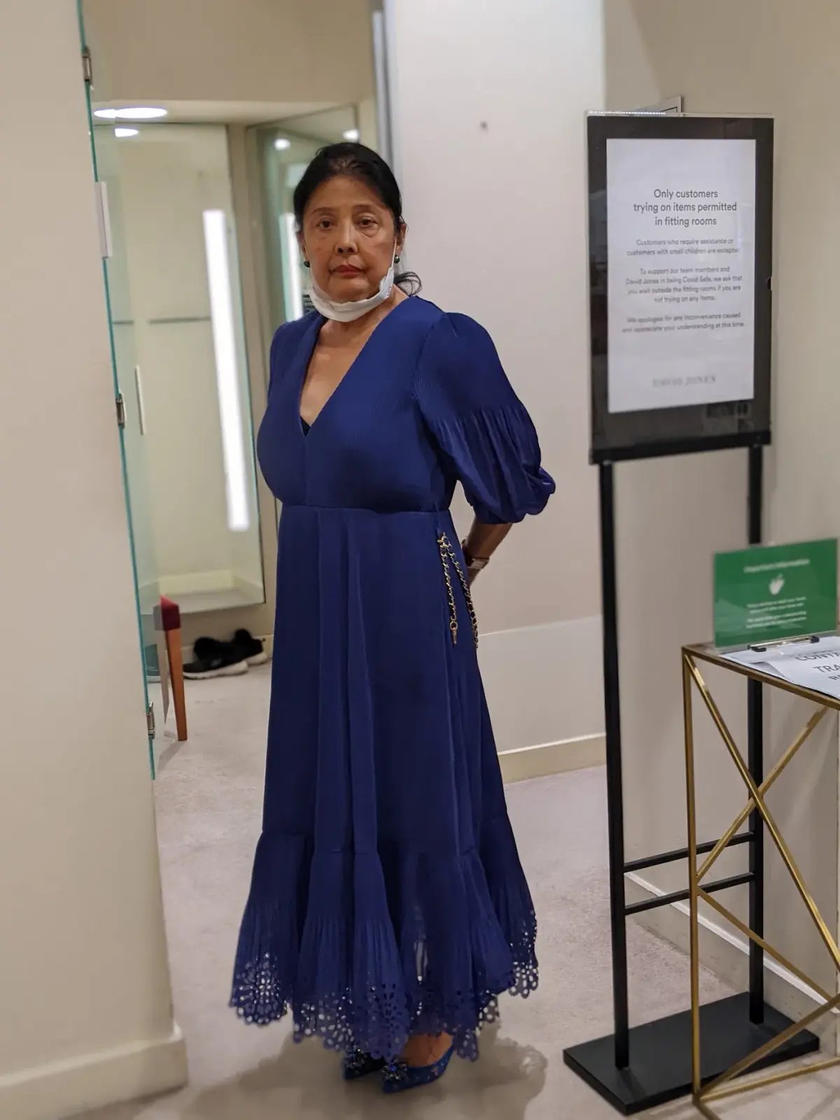 Zimmermann Pleated Midi Dress in Lapis Size 3 / AU 14 photo 2