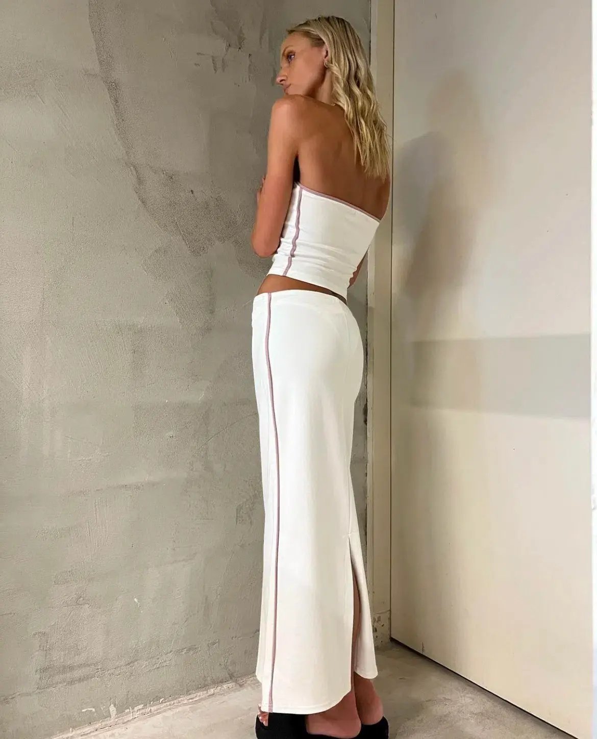 With Harper Lu Fiesta Top and Skirt Set White Size 8 photo 3