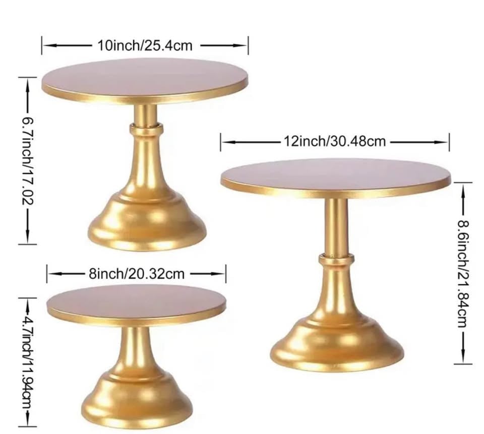 Event Hire - cake/ dessert stands 3pcs all colours available photo 2