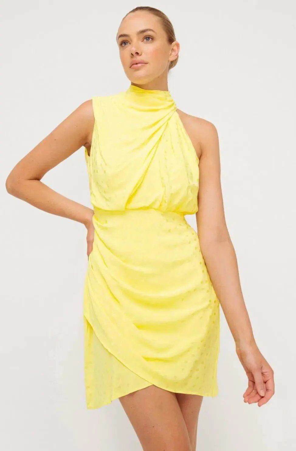 Sheike Gracie Mini Dress Yellow Size 16 photo 3