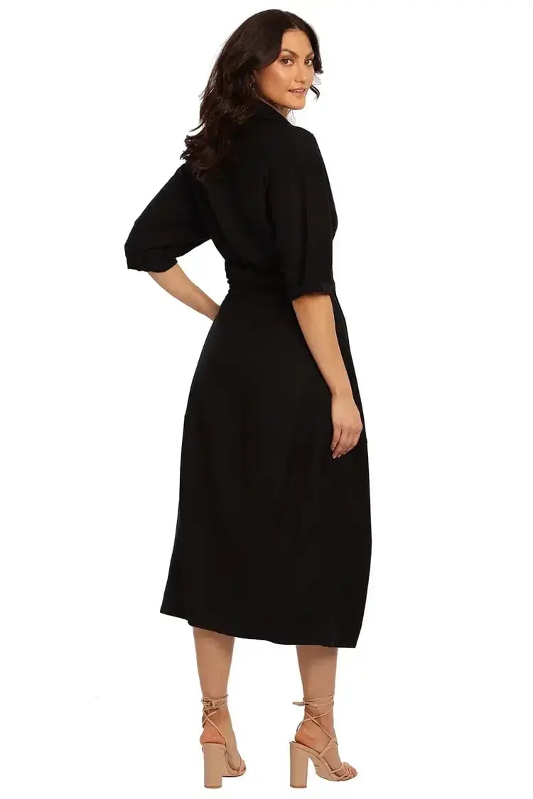 Camilla and Marc Marina Midi Dress in Black Size 8 photo 3