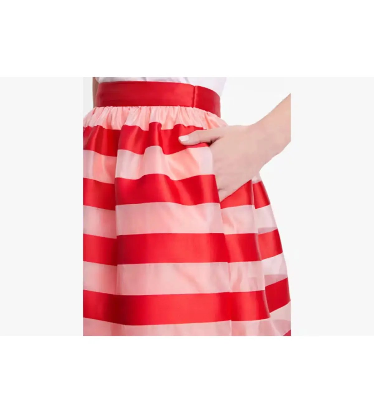 Kate Spade Awning Stripe Organza Midi Skirt Multi Size US 6 / AU10 photo 2