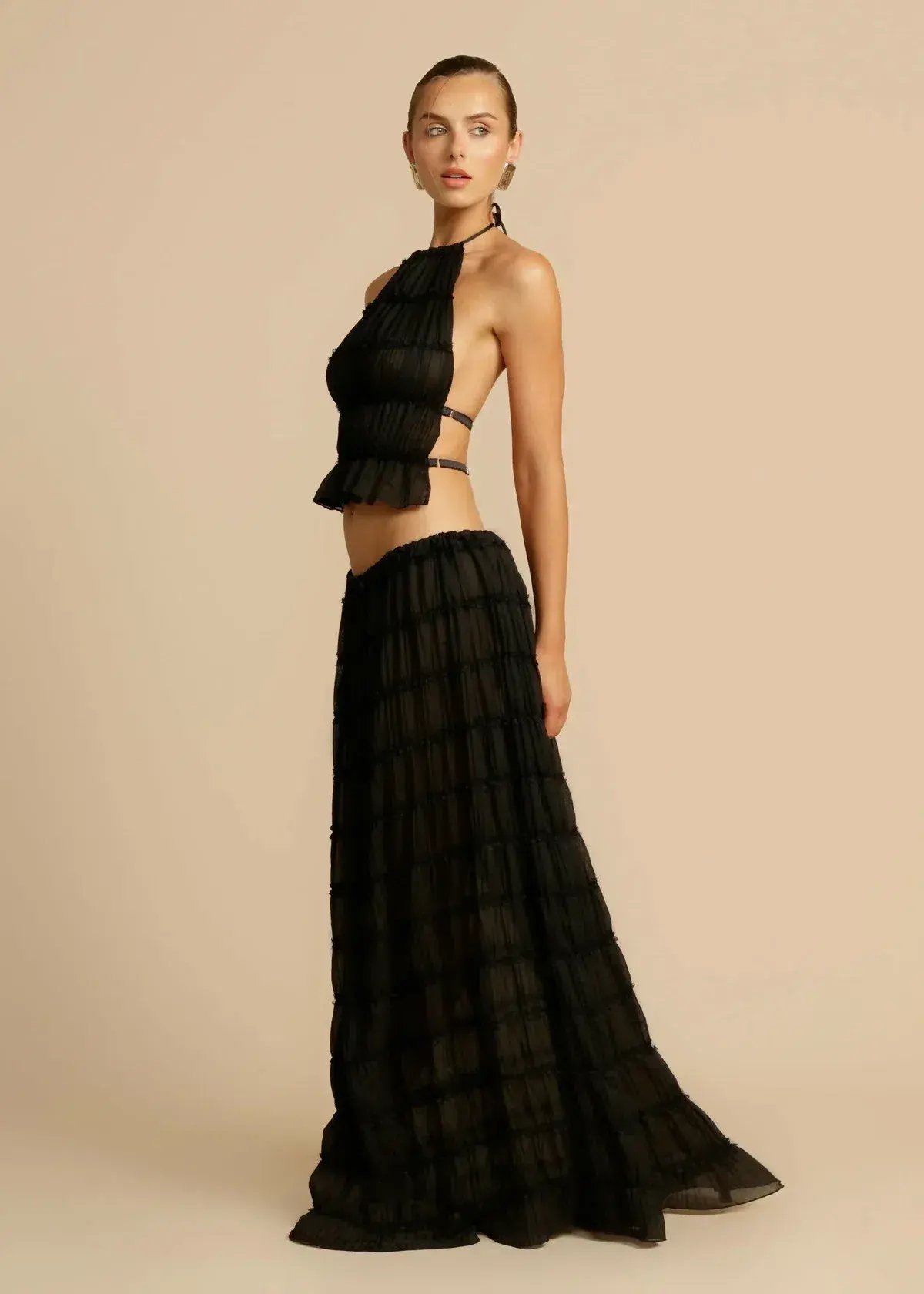 Arcina Ori Juliette Halter and Skirt Set in Black Size 8 photo 2