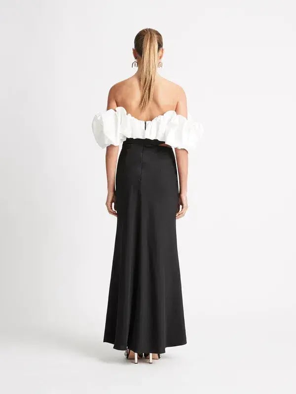 Sheike Margot Maxi Dress Black/White Size 8 photo 3