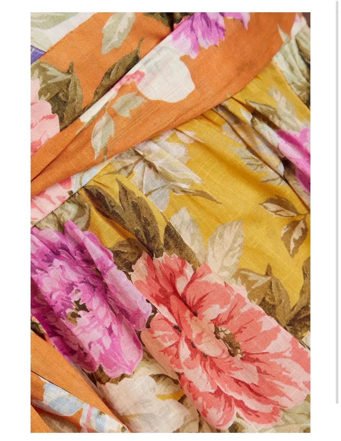 Zimmermann Pattie Wrap Mini Dress Floral Size 3/ Au 14 photo 4