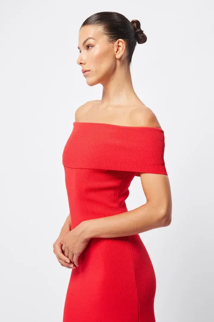 Mossman Monaco Off Shoulder Dress Red Size AU 10 photo 2
