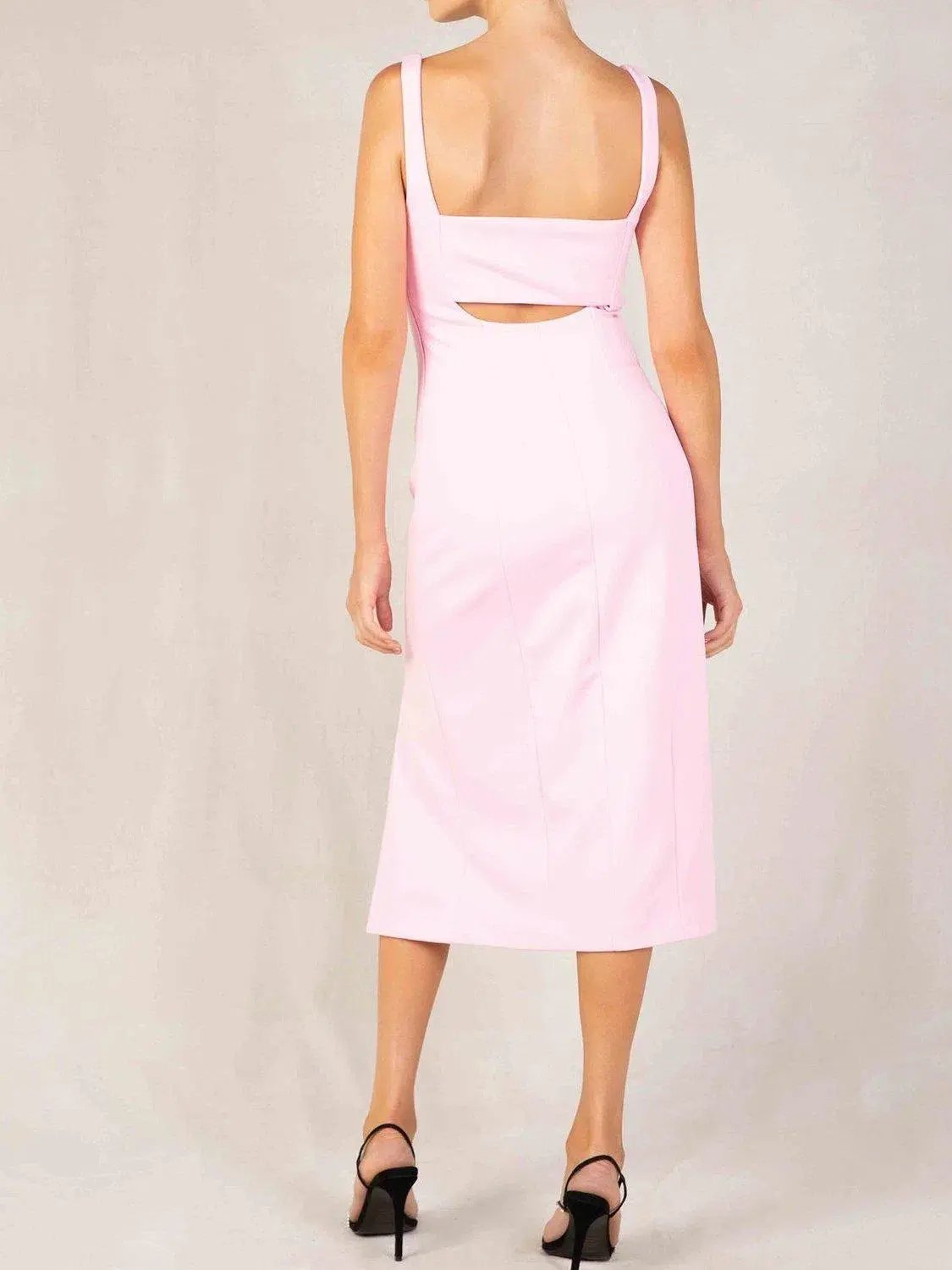 MISHA Simonetta Midi Dress Pink Size 8 photo 5