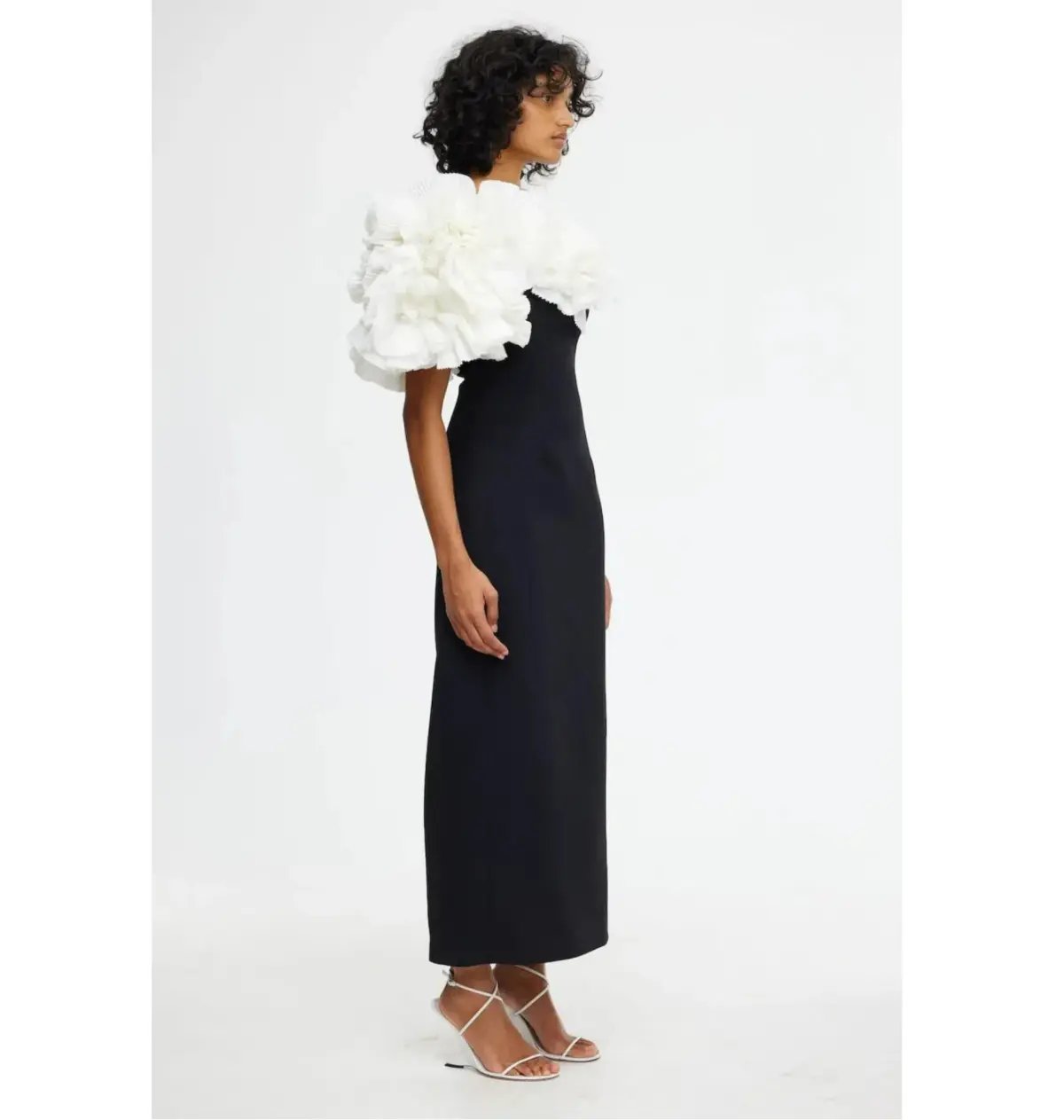 Acler Hampstead Midi Dress in Black and Ivory Size AU 12 photo 5